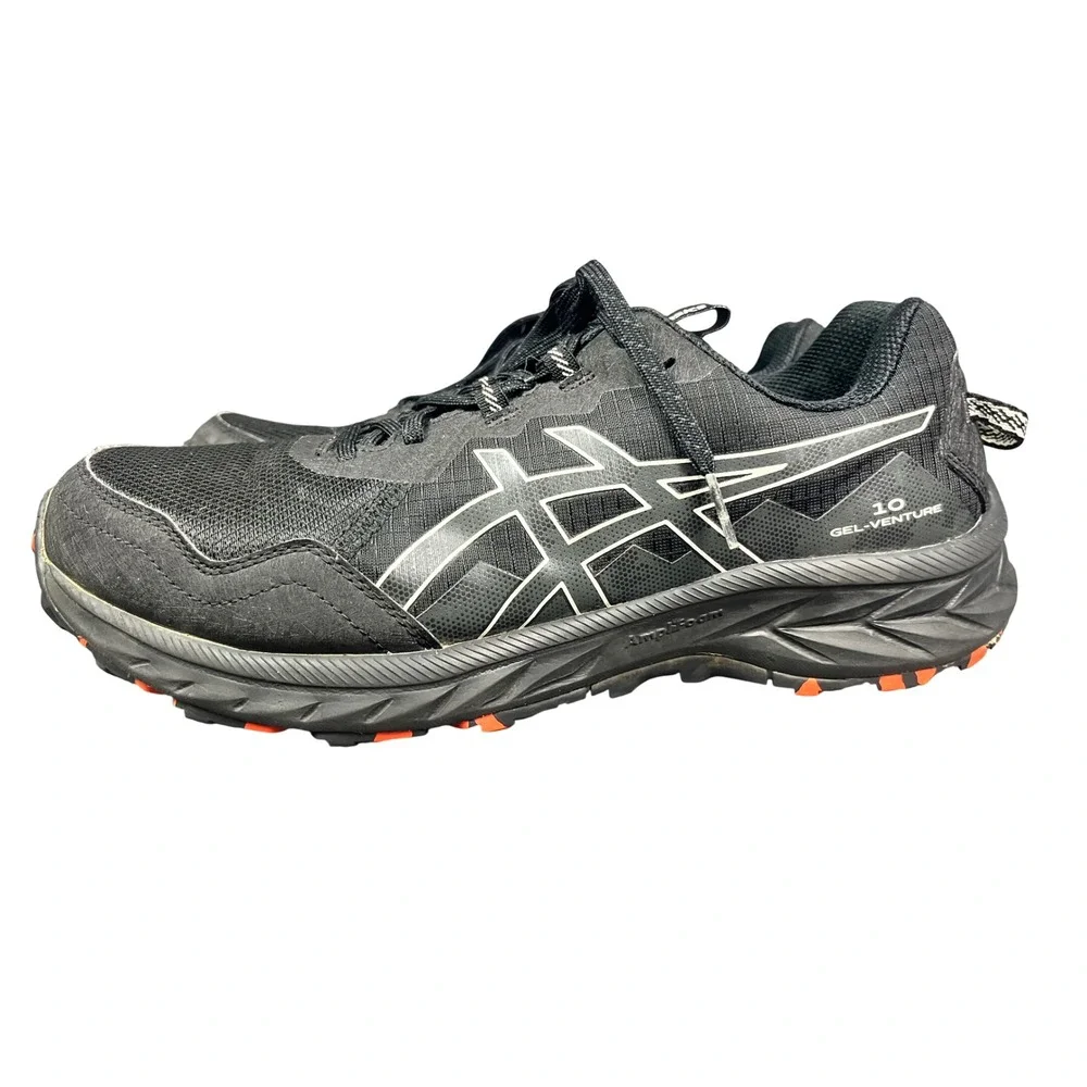 Asics Gel-Venture 10 Mens Trail Running Shoes Black Red Size 10 Sneakers